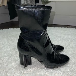 Louis Vuitton Patent Silhouette Ankle Boots Size 37.5